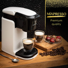 Load image into Gallery viewer, Mixpresso 2 in 1 Coffee Brewer, Single Serve &amp; Personal Coffee Maker, Compact Size Mini, Quick Brew Technology, 14oz Red