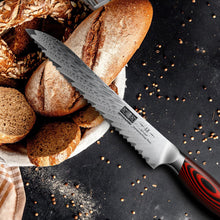 Load image into Gallery viewer, Fillet Knife 7 Inch, Damascus Steel Boning Knife, Professional Fish Fillet Knife for Meat Chicken Cutting, Meat Knife with G10 Ergonomic Handle
