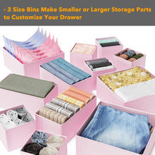 Load image into Gallery viewer, SpaceAid Drawer Organizer Clothes, 12 Pack Dresser Organizer Bins for Nursery, Closet Organization and Storage Dividers for Clothing, Baby Clothes, Underwears, Socks (Black)