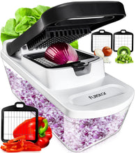 Load image into Gallery viewer, Vegetable Chopper &amp; Mandoline Slicer for Kitchen - Food Chopper with Container, Cheese Grater, Home Essentials &amp; Kitchen Gadgets (Lite - 9 in 1)