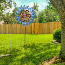 Load image into Gallery viewer, WONDER GARDEN Wind Spinner - Wind Spinners Outdoor, Outdoor Metal Windmills, 4.4 Ft Retro Brown Wind Sculptures Spinner Lawn Ornaments Wind Spinner for Yard, Lawn and Garden