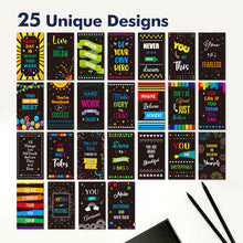 Load image into Gallery viewer, 50 PCS Motivational Magnets, 25 Designs Inspirational Magnets Positive Affirmation Decals for Kids, Adults, Fridge (2' x 3.5')