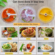Load image into Gallery viewer, Brieftons QuickPull Manual Food Chopper: Large 4-Cup Powerful Hand Pull Chopper/Mincer/Mixer Blender to Chop Onion, Garlic, Vegetables, Fruits, Herbs for Salsa, Salad, Pesto, Puree, Indian Cooking