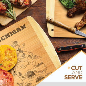 Texas State Gift Cutting Board, 11" x 8.5" - Decoration & Small Charcuterie Serving Board for Snacks - Perfect Home & Kitchen Gift Featuring Texas State Map - Bamboo Wood Serving Board