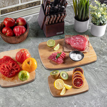 Load image into Gallery viewer, Bread Knife for Homemade Bread + Bamboo Cutting Board Set Bundle