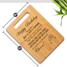 Load image into Gallery viewer, Housewarming Gifts for New Home - Bamboo Cutting Board with Engraved Message - New Home Essentials for Homeowners, Couples, Friends, or Family - Decorative Kitchen Gift Board, 12&quot; x 8&quot;
