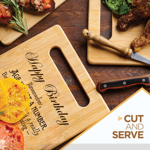 Housewarming Gifts for New Home - Bamboo Cutting Board with Engraved Message - New Home Essentials for Homeowners, Couples, Friends, or Family - Decorative Kitchen Gift Board, 12" x 8"