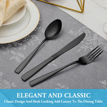 Load image into Gallery viewer, MUTNITT 30 Pcs Silverware Set Service for 6,Premium Stainless Steel Flatware Set,Mirror Polished Cutlery Utensil Sets,Durable Kitchen Eating Tableware Sets,Include Fork Knife Spoon,Dishwasher Safe
