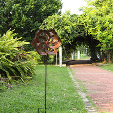Load image into Gallery viewer, WONDER GARDEN Wind Spinner - Wind Spinners Outdoor, Outdoor Metal Windmills, 4.4 Ft Retro Brown Wind Sculptures Spinner Lawn Ornaments Wind Spinner for Yard, Lawn and Garden
