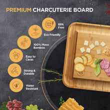 Load image into Gallery viewer, Charcuterie Board Gift Set - Bamboo Cheese Board and Knife Set - Housewarming Gifts for New Home, Wedding Gifts for Couples 2025, Bridal Shower Gifts, Birthday Gifts for Women