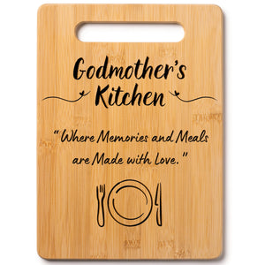 Housewarming Gifts for New Home - Bamboo Cutting Board with Engraved Message - New Home Essentials for Homeowners, Couples, Friends, or Family - Decorative Kitchen Gift Board, 12" x 8"
