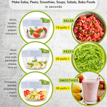 Load image into Gallery viewer, Brieftons QuickPull Manual Food Chopper: Large 4-Cup Powerful Hand Pull Chopper/Mincer/Mixer Blender to Chop Onion, Garlic, Vegetables, Fruits, Herbs for Salsa, Salad, Pesto, Puree, Indian Cooking