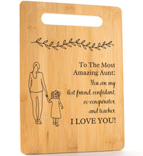 Load image into Gallery viewer, Housewarming Gifts for New Home - Bamboo Cutting Board with Engraved Message - New Home Essentials for Homeowners, Couples, Friends, or Family - Decorative Kitchen Gift Board, 12&quot; x 8&quot;