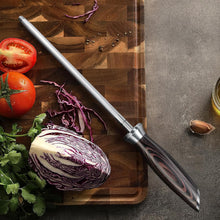Load image into Gallery viewer, Honing Rod,10 Inch Professional Kitchen Knife Sharpener Rod, Japanese High Carbon Knife Sharpening Steel with Ergonomic Pakkawood Handle, Ideal for All Chef Knives