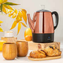 Load image into Gallery viewer, Mixpresso Small Percolator Coffee Pot Electric 4 Cup, Stainless Steel Coffee Maker, Coffee Percolator Electric With Keep Warm Function, 4 Cups Stainless Steel Perculator With Basket