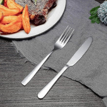 Load image into Gallery viewer, Dinner Forks and Teaspoons Bundle,16 Pcs 8&quot; Food Grade Stainless Steel Silverware Forks &amp; 16 Pcs 6.7&quot; Stainless Steel Spoons,Mirror Finish &amp; Dishwasher Safe,Use for Home,Kitchen or Restaurant