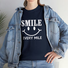 Load image into Gallery viewer, Smile Every Mile Shirt, Run Happy, Cycling Gift, Marathon Shirt - ID: