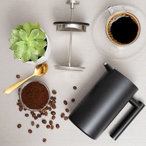 Mixpresso Stainless Steel French Press Coffee Maker 27 Oz 800 ml, Double Wall Insulated French Press Stainless Steel & Tea Brewer Easy Clean & Easy Press Strong Quality Metal Coffee Press.