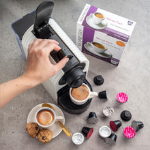 Load image into Gallery viewer, Mixpresso Black Espresso Coffee Machine – Compact 1400W Single Serve Coffee Maker Compatible with Nespresso OriginalLine Capsules, One-Touch Operation, 19-Bar Italian Pump, 27oz Water Tank