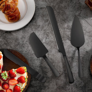 4 Pcs Gold Cake Cutting Set, Premium Cake Cutter & Pie Server Set for Wedding, Thickened Stainless Steel Cake Knife and Server with Rounded Edges, Pie Server Spatula Birthday Christmas Gift