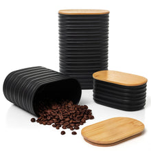 Load image into Gallery viewer, Mixpresso 3 Pcs Olive Green Canisters Sets For The Kitchen, Airtight Plastic Canister With Bamboo Lid, Coffee And Sugar Canister Set, Decorative Sugar Container, Kitchen Decor For Counter