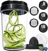 Load image into Gallery viewer, Mandoline Slicer Spiralizer &amp; Vegetable Slicer, Zucchini Noodle Maker, Onion &amp; Food Chopper, Veggie Spiral Cutter &amp; Grater (4 in 1)