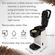 Load image into Gallery viewer, Mixpresso 2 in 1 Coffee Brewer, Single Serve &amp; Personal Coffee Maker, Compact Size Mini, Quick Brew Technology, 14oz Red
