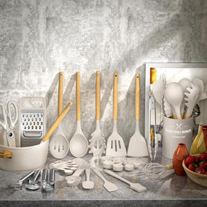 Umite Chef 34pcs Kitchen Utensil Set and 26pcs Mixing Bowls with Lids Set