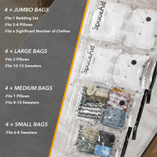 Load image into Gallery viewer, SpaceAid Jumbo Vacuum Storage Bags, Space Saver Sealer Compression Bags for Comforters, Blankets, Pillows, Bedding, Clothes (X-Large 3 Pack)