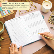 Load image into Gallery viewer, Clever Fox Gratitude Journal – Happiness, Positivity &amp; Affirmation Daily Journal – Inspirational Daily Notebook – 3 Months, A5 (Aquamarine)