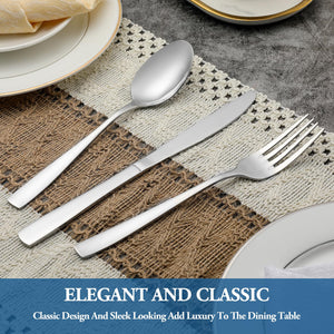 16 Piece Dinner Forks Set, Food Grade Extra-Fine Stainless Steel Dessert Salad Forks Silverware, Metal Forks for Home Kitchen Restaurant Hotel, 8 Inches, Mirror Finish & Dishwasher Safe