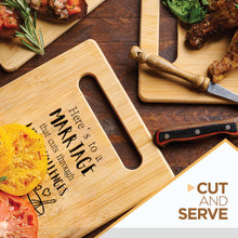 Load image into Gallery viewer, Housewarming Gifts for New Home - Bamboo Cutting Board with Engraved Message - New Home Essentials for Homeowners, Couples, Friends, or Family - Decorative Kitchen Gift Board, 12&quot; x 8&quot;