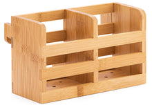 Load image into Gallery viewer, Dish Drying Rack - Collapsible 2-Tier Bamboo Dish Rack for Kitchen Counter, Wooden Dish Drainer with Foldable Space-Saving Design - Drying Rack for Dishes, Plates, and Cups