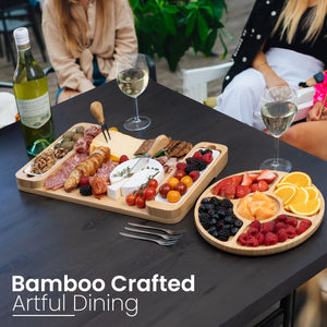 Bambüsi Charcuterie Board Gift Set - Cheese Board & Serving Tray - Bamboo Charcuterie Boards - Gifts for Women - Housewarming Gifts for New Home, Mothers Day and Wedding Gifts for Couples 2025