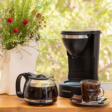 Load image into Gallery viewer, Mixpresso 8-Cup Drip Coffee Maker Programmable, Coffee Pot Machine Including Reusable &amp; Removable Coffee Filter, Black Electric Coffee Maker
