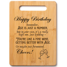 Load image into Gallery viewer, Housewarming Gifts for New Home - Bamboo Cutting Board with Engraved Message - New Home Essentials for Homeowners, Couples, Friends, or Family - Decorative Kitchen Gift Board, 12&quot; x 8&quot;