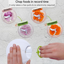 Load image into Gallery viewer, Brieftons QuickPull Manual Food Chopper: Large 4-Cup Powerful Hand Pull Chopper/Mincer/Mixer Blender to Chop Onion, Garlic, Vegetables, Fruits, Herbs for Salsa, Salad, Pesto, Puree, Indian Cooking