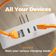Load image into Gallery viewer, Surge Protector Outlet Extender, TESSAN Multi Plug Splitter with 4 Electrical Outlets 3 USB Ports(1 USB C), Multiple Plug Mini Wall Expander for Home Bathroom Office Dorm Room Essentials