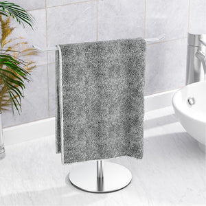 Towel Rack T-Shape Hand Holder for Bathroom,Headband and Lightweight Bathroom Racks,Kitchen Black Holder,Stainless Steel Waterproof Counter Organizer