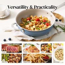Load image into Gallery viewer, Redchef Ceramic Saute Pan with Lid, Nonstick Deep Frying Pan, 5QT Jumbo Cooker with Helper Handle &amp; Lid, Non Toxic Ceramic Cooking Pan, Chef Pan, Dishwasher &amp; Oven Safe, PFAS PFOA &amp; PTFE Free