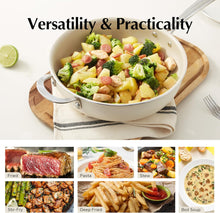 Load image into Gallery viewer, Redchef Ceramic Saute Pan with Lid, Nonstick 3PCS Frying Pan, 5QT Jumbo Cooker with Helper Handle &amp; Lid, Non Toxic Ceramic Cooking Pan, Chef Pan, Dishwasher &amp; Oven Safe, PFAS PFOA &amp; PTFE Free