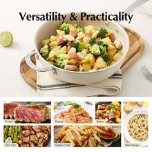 Load image into Gallery viewer, Redchef Ceramic Saute Pan with Lid, Nonstick Deep Frying Pan, 5QT Jumbo Cooker with Helper Handle &amp; Lid, Non Toxic Ceramic Cooking Pan, Chef Pan, Dishwasher &amp; Oven Safe, PFAS PFOA &amp; PTFE Free