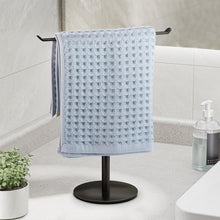 Load image into Gallery viewer, Towel Rack T-Shape Hand Holder for Bathroom,Headband and Lightweight Bathroom Racks,Kitchen Black Holder,Stainless Steel Waterproof Counter Organizer