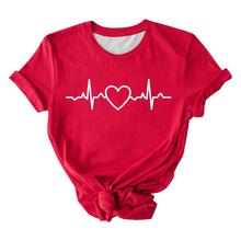 Load image into Gallery viewer, Rezuofi 2 Pcs Valentines Day Shirt Love More Worry Less Shirts Women H