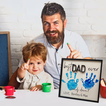 Load image into Gallery viewer, Nmdmisc Personalized Best Dad Ever Hands Down DIY Hand Print Wood Sign