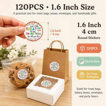 Load image into Gallery viewer, Thank You Treat Stickers 120PCS 1.6 Inch, Teacher Appreciation Labels