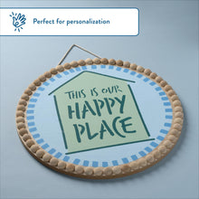 Load image into Gallery viewer, Hello Hobby Wood Beaded Edge Round Plaque, 15.625" x 14" x .94"