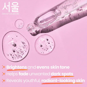 SeoulCeuticals Kojic Acid Serum + Snail Mucin Cream - Korean Anti Aging Skincare Set