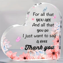Load image into Gallery viewer, Acrylic Heart Plaque Decorative Sign 4X4 Inch Heart Shaped Acrylic Blo