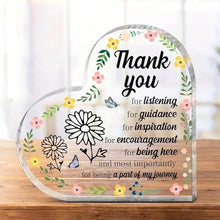 Load image into Gallery viewer, Acrylic Heart Plaque Decorative Sign 4X4 Inch Heart Shaped Acrylic Blo
